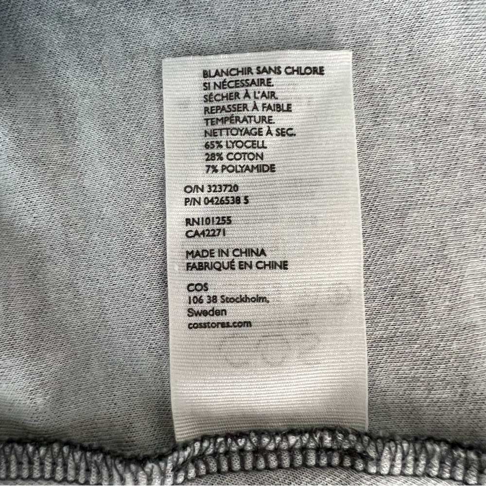 Cos Gray Shift Long Sleeve Soft Basic Minimalist … - image 7